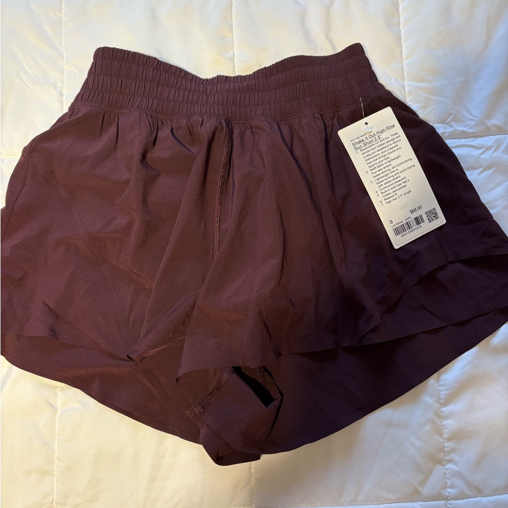 Lululemon Shake it Out Shorts Goodnight Plum